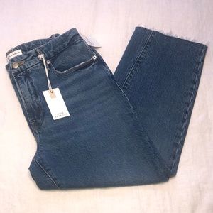 Good American Distressed Ankle Women’s Jeans Denim Blue Size 8